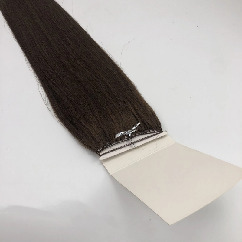 Factory Supply top remy human hair medium brown feather twins hair extensions for woman HJ 056